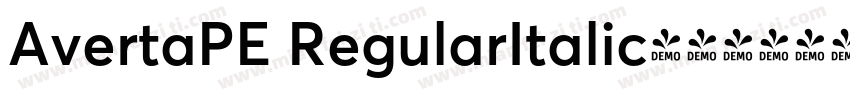 AvertaPE RegularItalic字体转换